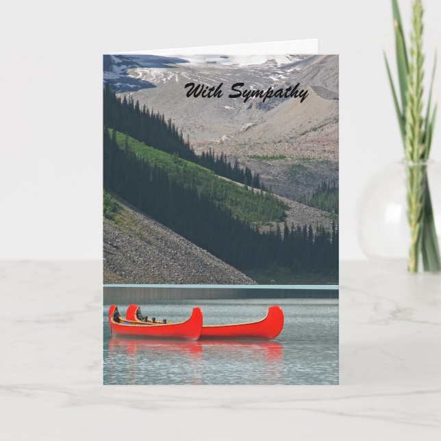Carte Avec Sympathie, Canoës de Montagne Note de bienven (Devant)