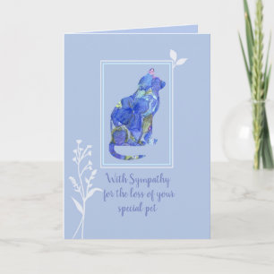 Carte Avec sympathie pour la perte de votre chat
