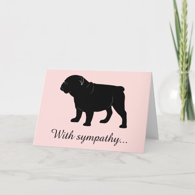 Carte Avec Sympathy Bulldog (Devant)