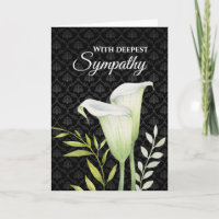 Avec une profonde Sympathie Blanc Calla Lys Vert F