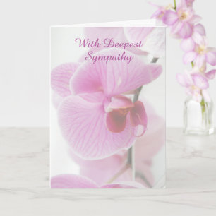 Carte Avec Une Sympathie Profonde - Belle Orchidée Rose