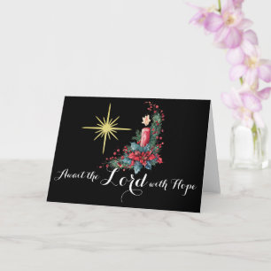 Carte Avent Await the Lord with Hope Christmas Star