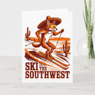 Carte Aventure de ski dans le sud-ouest Skieur coyote Sk
