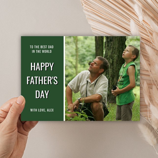 Carte Aventure papa | Green Photo Happy Fête des pères (Créateur téléchargé)