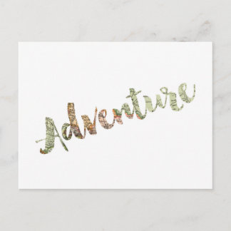 Carte Aventure Typographie Carte postale