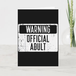 Carte Avertissement 18e anniversaire Adulte 18 ans Femme