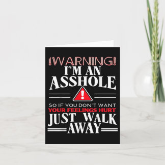 Carte Avertissement Anti-Social Je Suis Un Trou Humour A