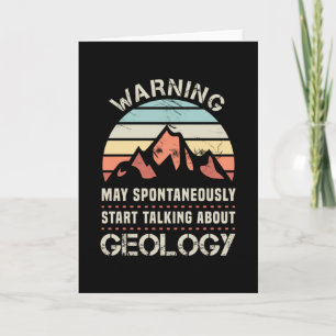Carte Avertissement mai parler de Géologie Cadeau