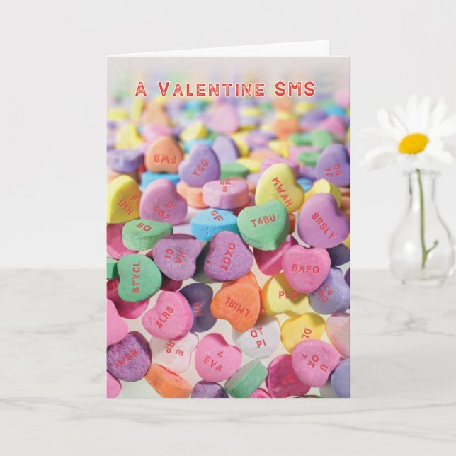 Carte Avez-Vous Obtenu Mes Coeurs-Bonbons Valentine MSG (Petite plante)