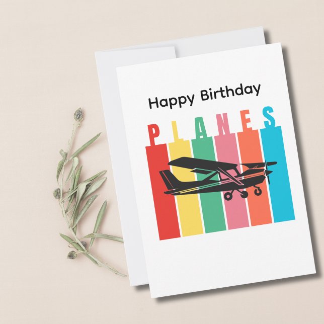 Carte Avion de Cessna Avion de Retro Planes Anniversaire (Créateur téléchargé)