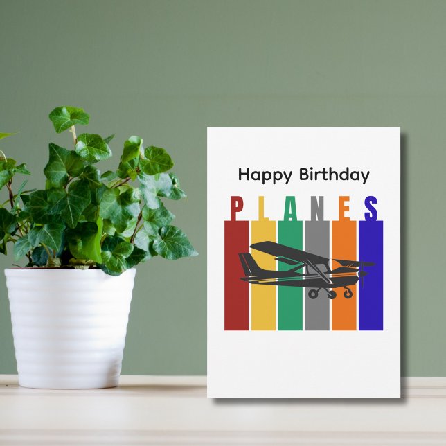 Carte Avion de Cessna Avion de Retro Planes Anniversaire (Créateur téléchargé)