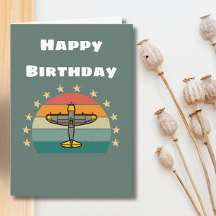 Carte Avion Militaire en Vol, Anniversaire d'Aviation Co