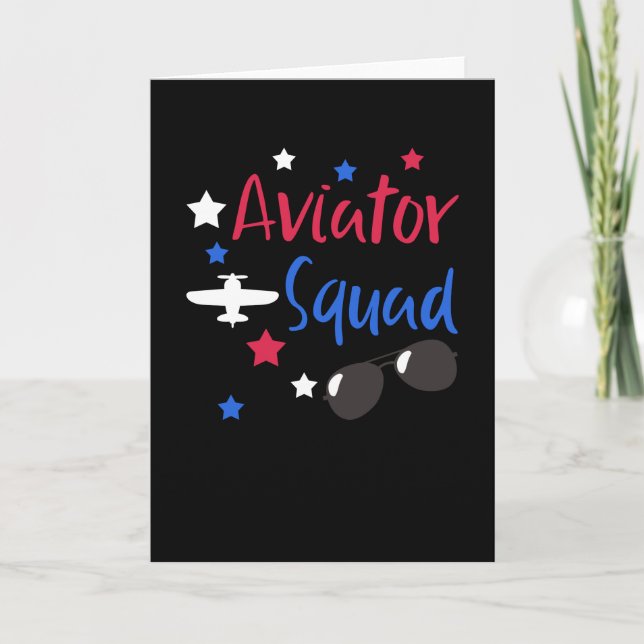 Carte Avion Pilote Volant Cool Aviateur Cadeau (Devant)