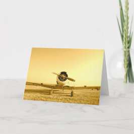 Carte Avion vintage Golden Yellow