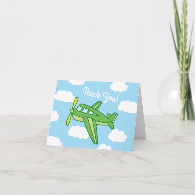 Carte Avions et Jets mignons 1ère fête d'anniversaire (Devant)