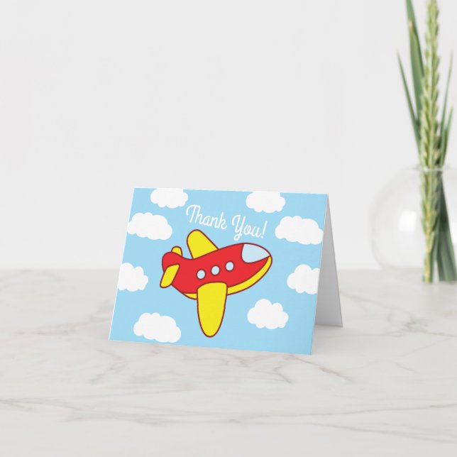 Carte Avions et Jets mignons 1ère fête d'anniversaire (Devant)