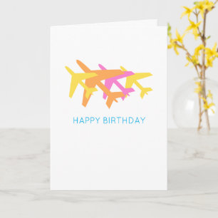 Carte Avions Joyeux anniversaire Aviation Pilote Voyage