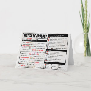 Carte Avis d'excuses de Rickroll Astley