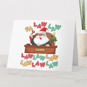Carte Avocat en Droit Fa Christmas Père Noël Juge