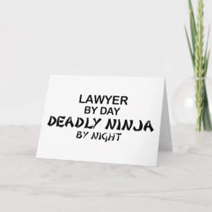 Carte Avocat mort Ninja par nuit