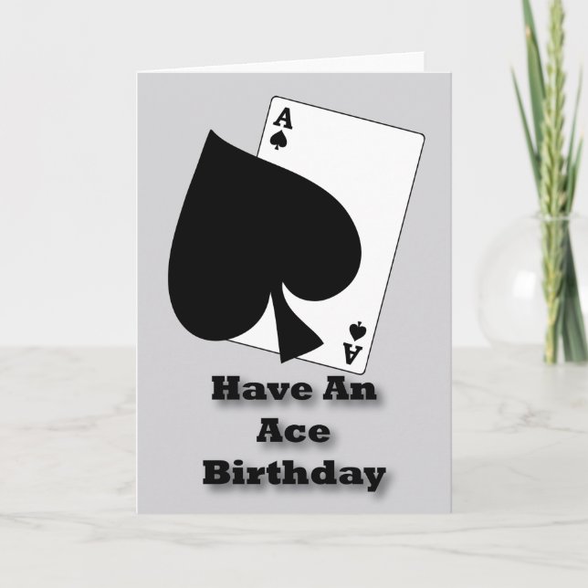Carte Avoir Un Anniversaire De L'Ace (Devant)