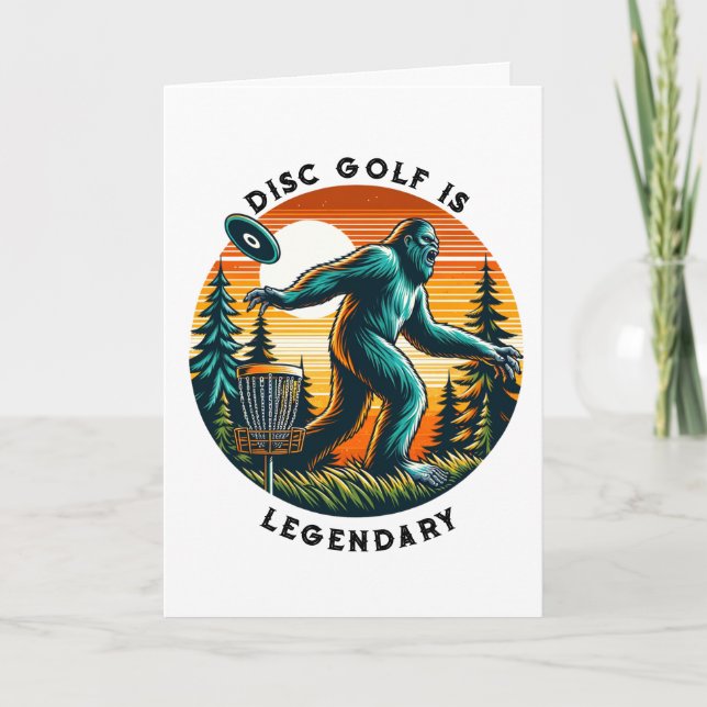 Carte Avoir un anniversaire légendaire | Disk Golf Bigfo (Devant)