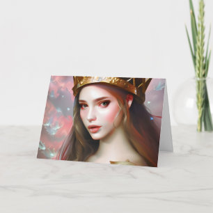 Carte Avoir un anniversaire magique   Jolie femme Ethere