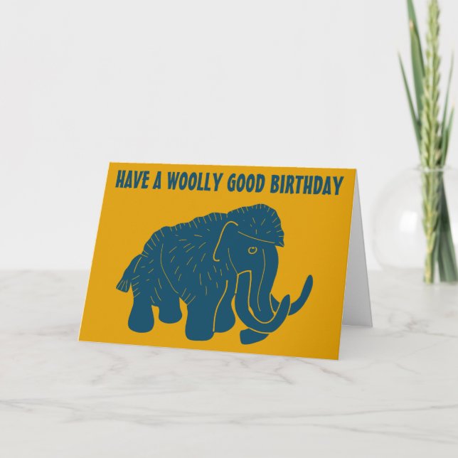 Carte Avoir un bon mammouth d'anniversaire (Devant)
