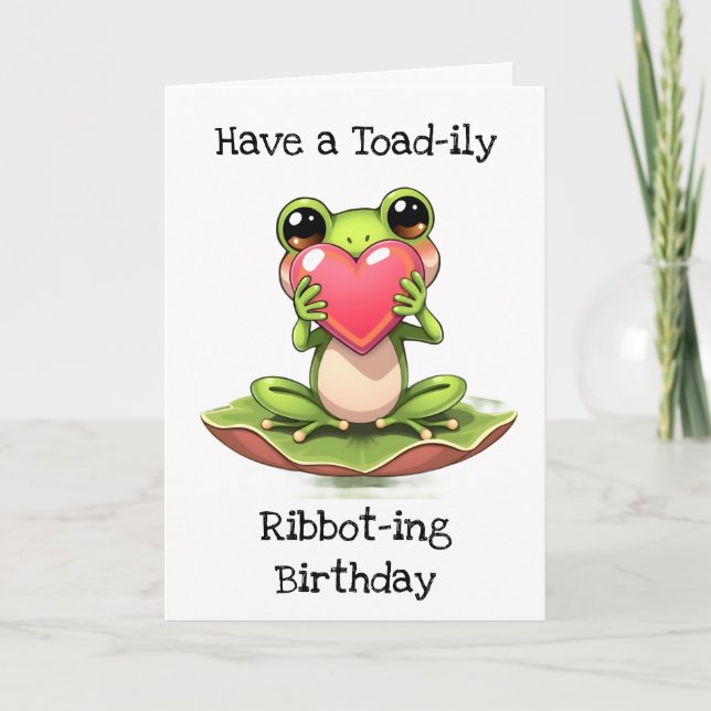 Carte Avoir un Crapaud de Ribbot Anniversaire (Devant)