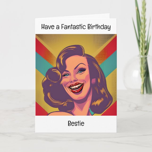 Carte Avoir un fantastique bestie d'anniversaire (Devant)