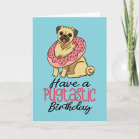 Avoir Un Pugtastic Anniversaire Mignonne Amoureux 