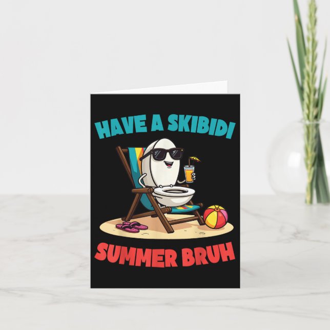 Carte Avoir Un Skibidi Été Bruh Funny Enseignants Étudia (Devant)
