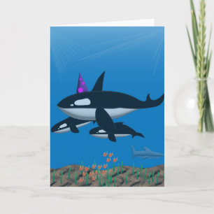 Carte Avoir une baleine d'un anniversaire