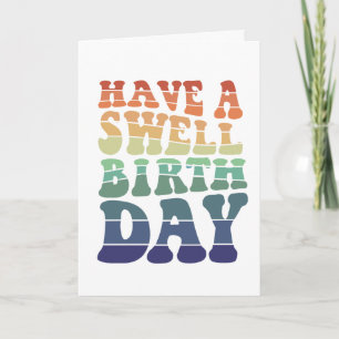 Carte Avoir une houle Anniversaire moderne des tons arc-