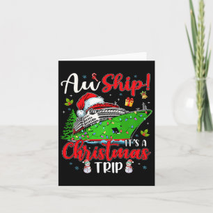 Carte Aw Ship C'est un voyage de Noël Cute Cruise Famill