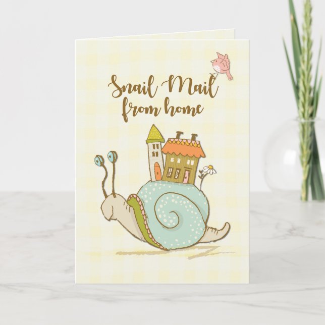 Carte Away at College Snail Mail Cute Hello (Devant)