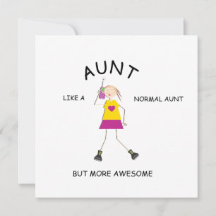 Carte AWESOME, cadeau de bienvenue pour la tante