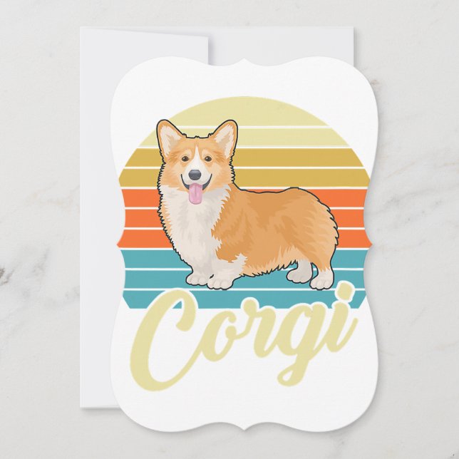 Carte Awesome Corgi 1970 Vintage Retro (Devant)