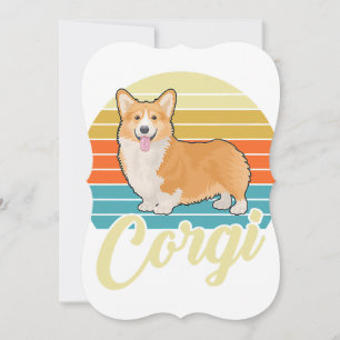 Carte Awesome Corgi 1970 Vintage Retro