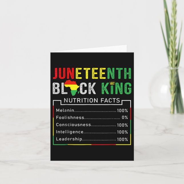 Carte Awesome Junetdix Black King Melanin Fête des pères (Devant)