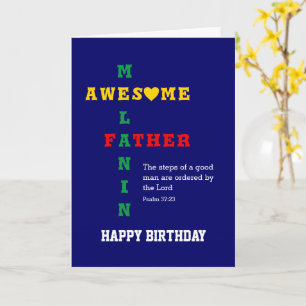 Carte Awesome Melanin Père Christian Joyeux Anniversaire