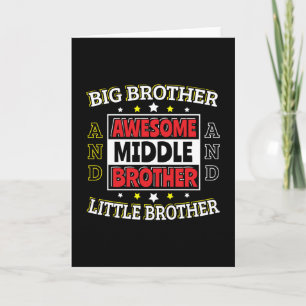 Carte Awesome Middle Brother - est grand et petit