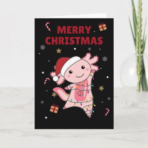 Carte Axolotl Joyeux Noël Animaux d'hiver Axolotls Ca