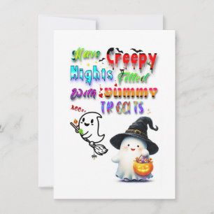 Carte Ayez des nuits flippantes remplies de friandises d