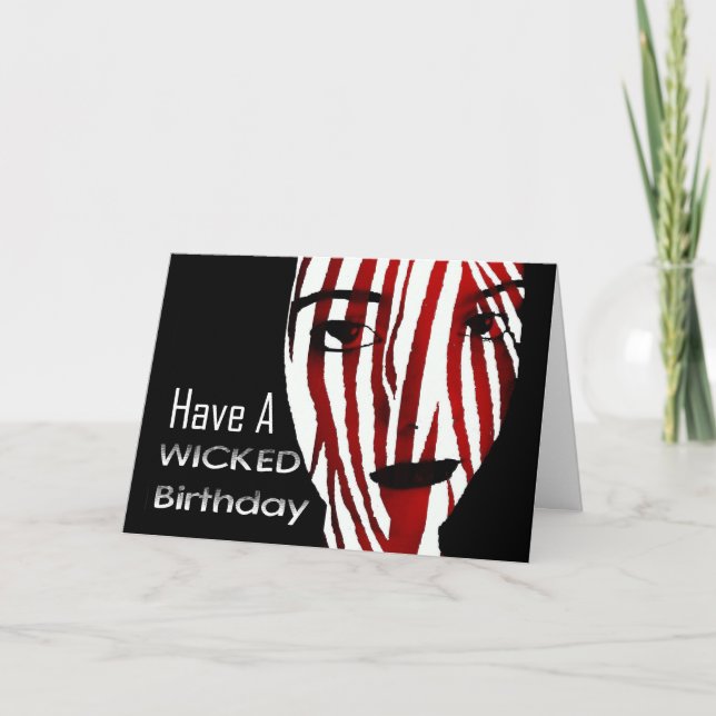 Carte Ayez un Anniversaire Maléfique ... Pas trop méchan (Devant)