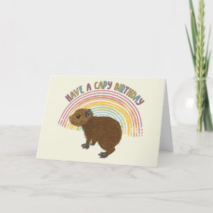 Carte Ayez un Capy Birthday Cute Baby Cabybara
