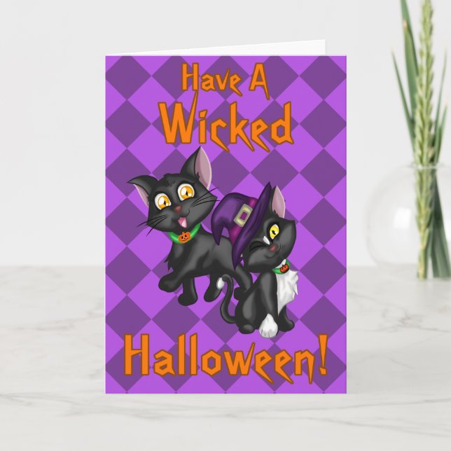 Carte Ayez un Halloween mauvais ! (Devant)