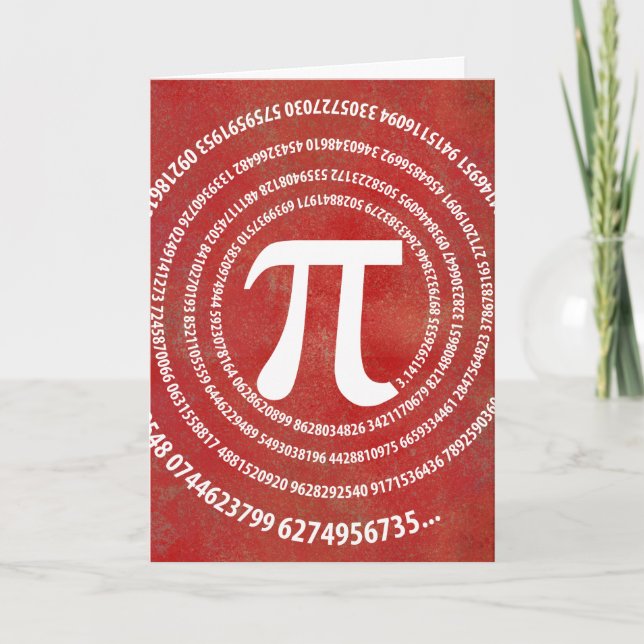 Carte Ayez un jour heureux et irrationnel de pi ! (Devant)