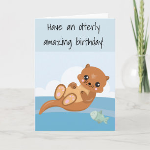 Carte Ayez une Otter d'Anniversaire Extraordinaire