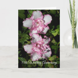 Carte Azaleas 55e anniversaire de Mariage personnalisé